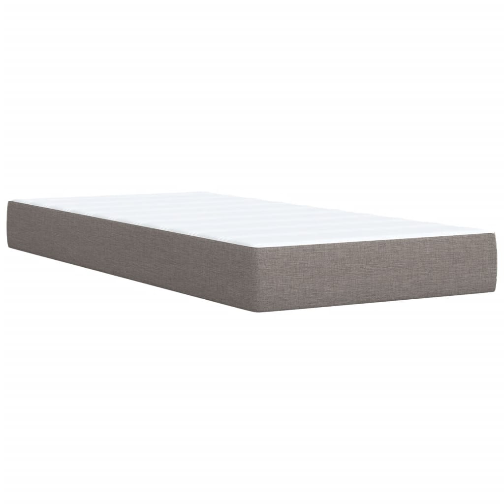 Boxspring met matras stof taupe 90x200 cm is nu te koop bij PeponiXL, paradijselijk wonen!