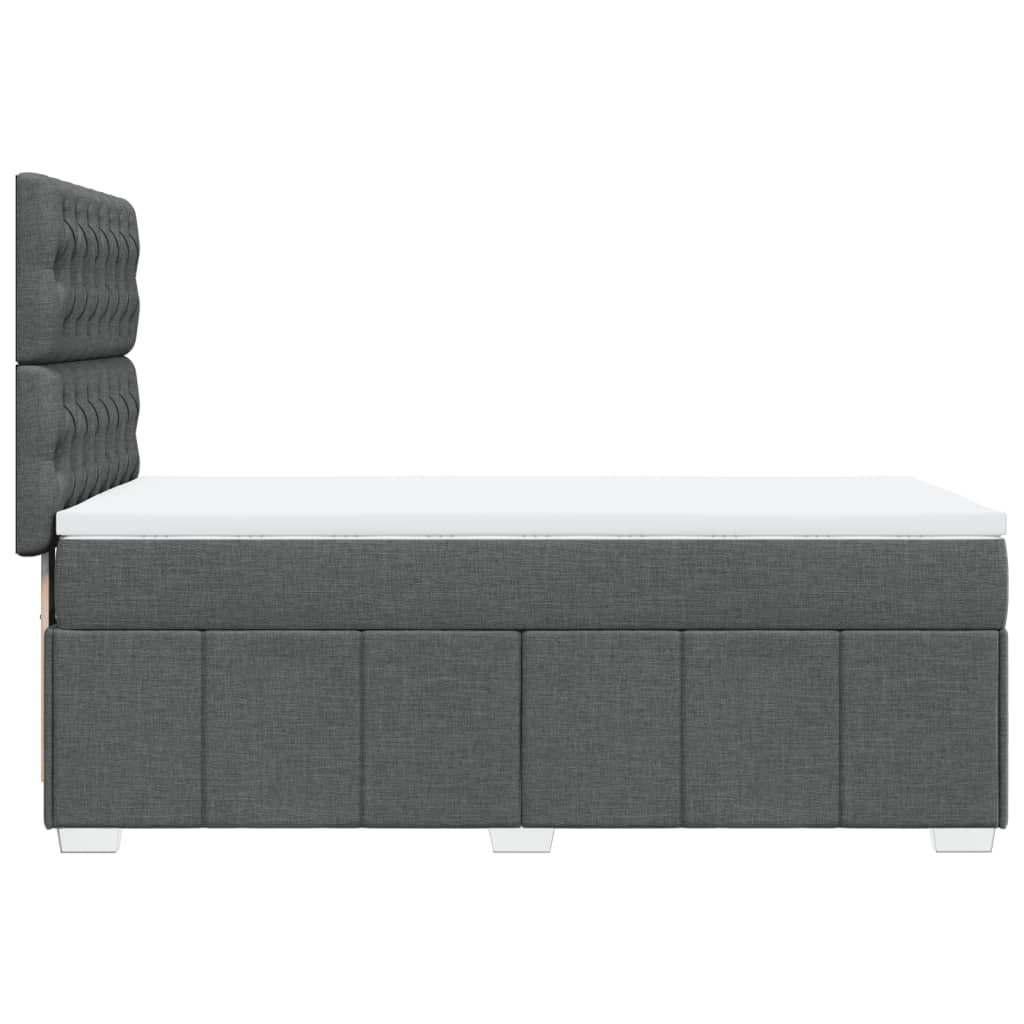Boxspring met matras stof donkergrijs 90x200 cm is nu te koop bij PeponiXL, paradijselijk wonen!