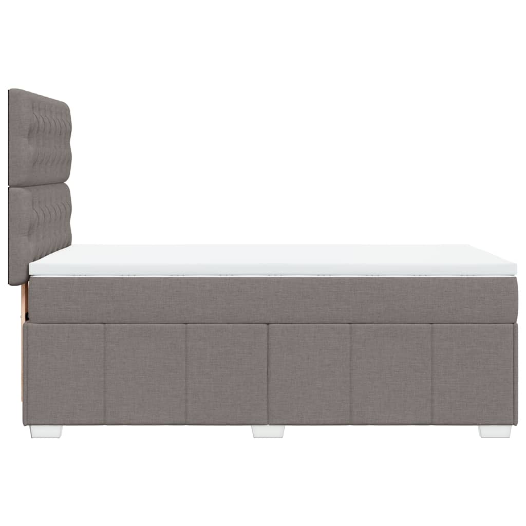 Boxspring met matras stof taupe 90x200 cm is nu te koop bij PeponiXL, paradijselijk wonen!