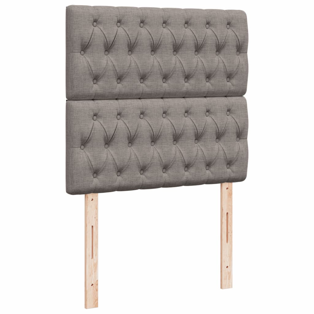 Boxspring met matras stof taupe 90x200 cm is nu te koop bij PeponiXL, paradijselijk wonen!