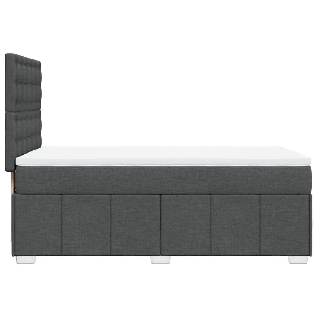 Boxspring met matras stof donkergrijs 90x200 cm is nu te koop bij PeponiXL, paradijselijk wonen!