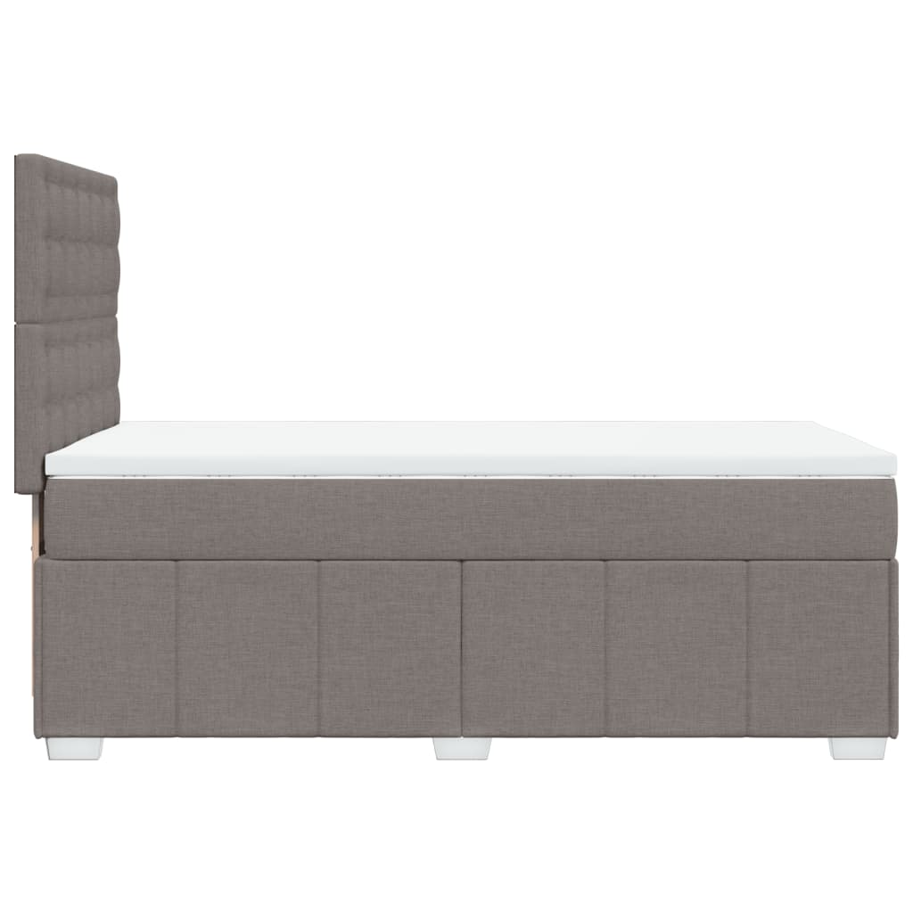 Boxspring met matras stof taupe 90x200 cm is nu te koop bij PeponiXL, paradijselijk wonen!