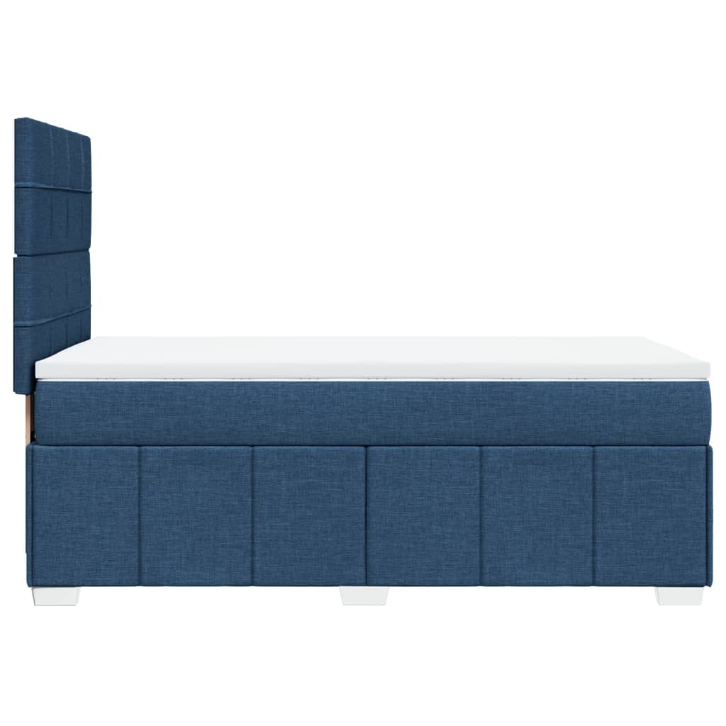 Boxspring met matras stof blauw 100x200 cm is nu te koop bij PeponiXL, paradijselijk wonen!