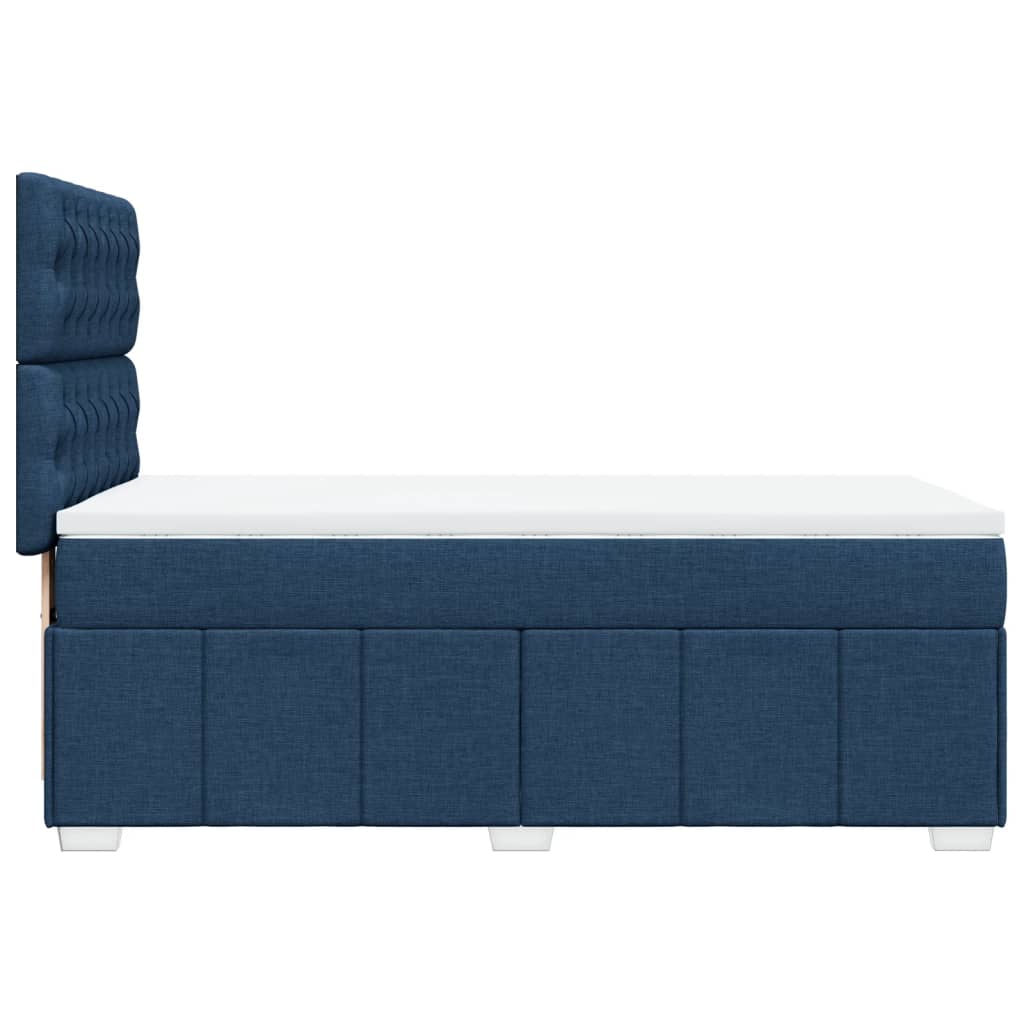 Boxspring met matras stof blauw 100x200 cm is nu te koop bij PeponiXL, paradijselijk wonen!