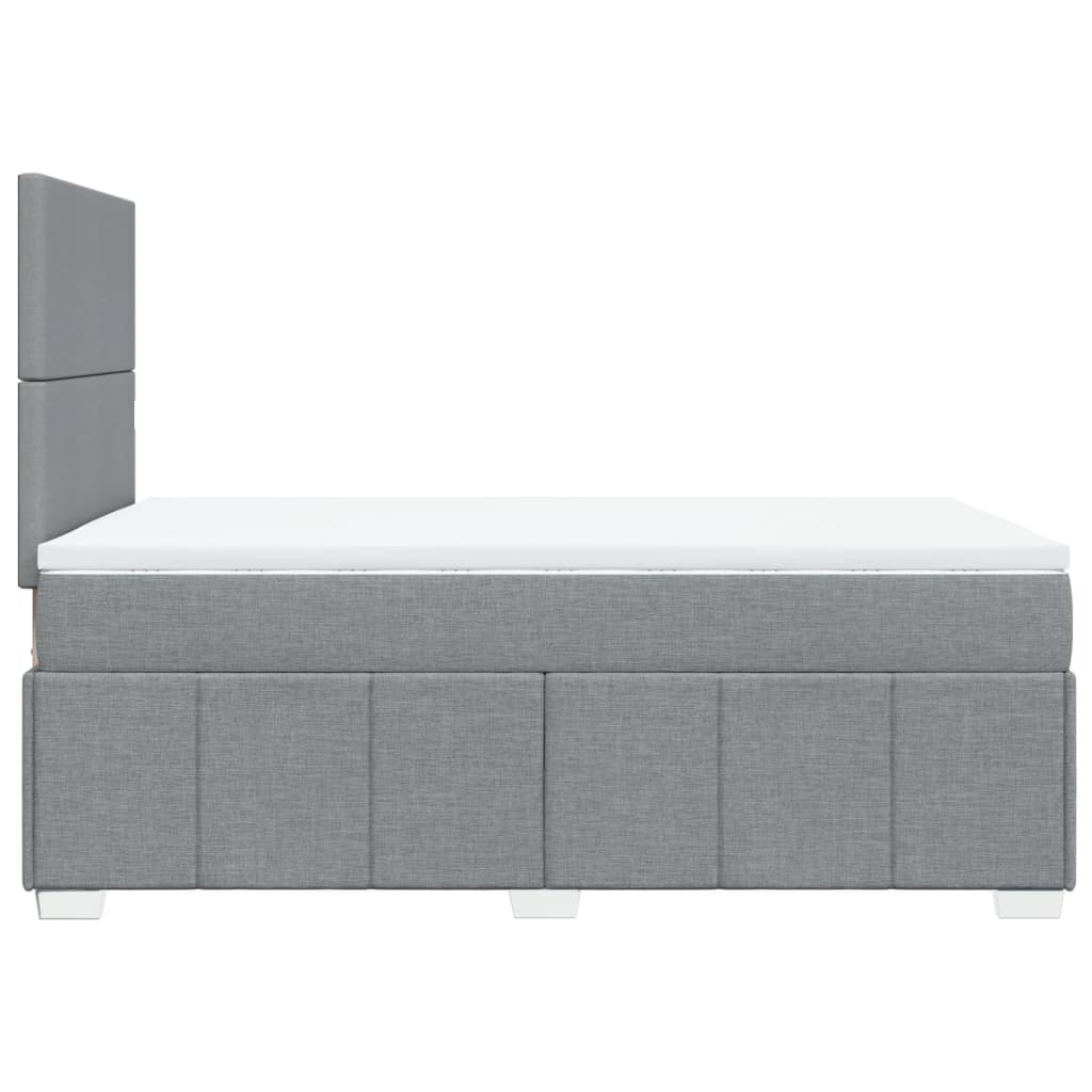 Boxspring met matras stof lichtgrijs 120x190 cm is nu te koop bij PeponiXL, paradijselijk wonen!