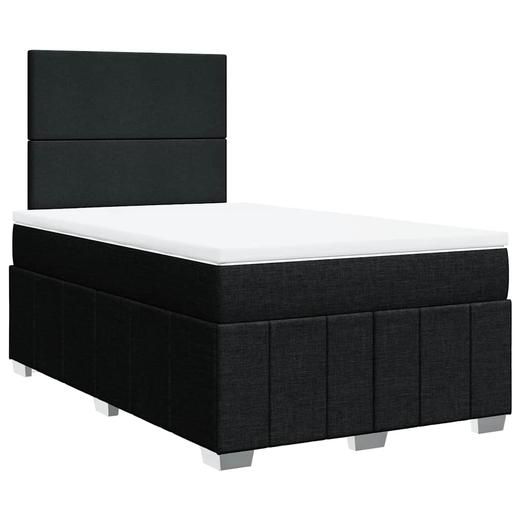 Boxspring met matras stof zwart 120x190 cm is nu te koop bij PeponiXL, paradijselijk wonen!