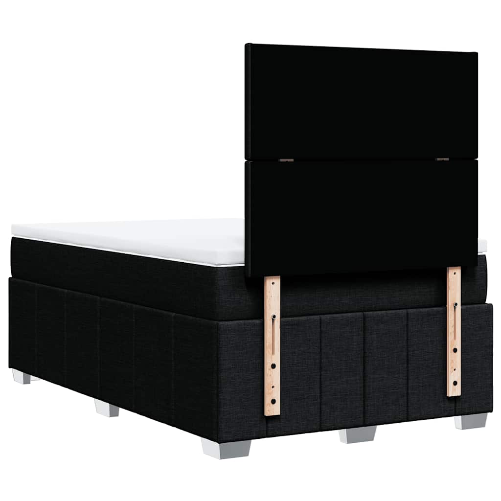 Boxspring met matras stof zwart 120x190 cm is nu te koop bij PeponiXL, paradijselijk wonen!
