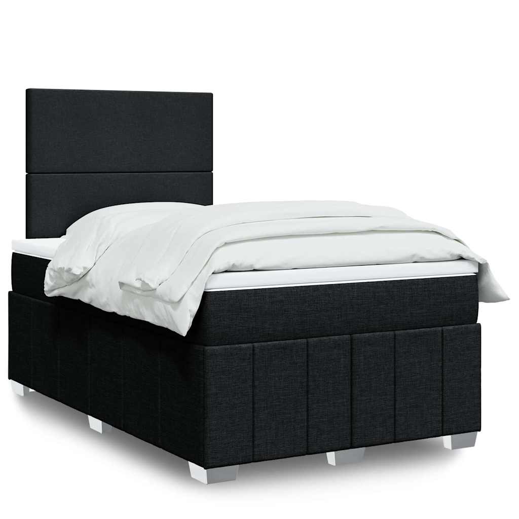 Boxspring met matras stof zwart 120x190 cm is nu te koop bij PeponiXL, paradijselijk wonen!