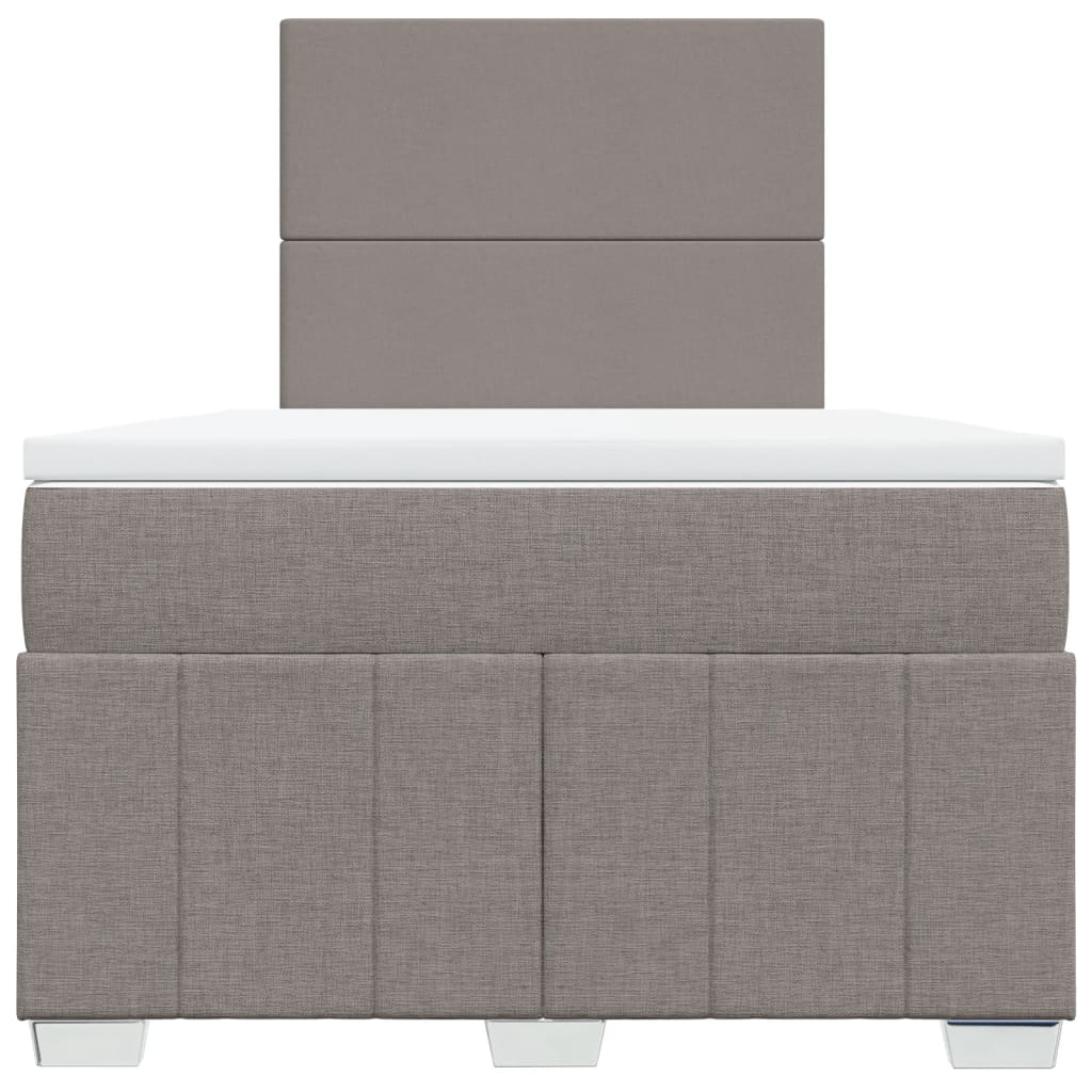 Boxspring met matras stof taupe 120x190 cm is nu te koop bij PeponiXL, paradijselijk wonen!