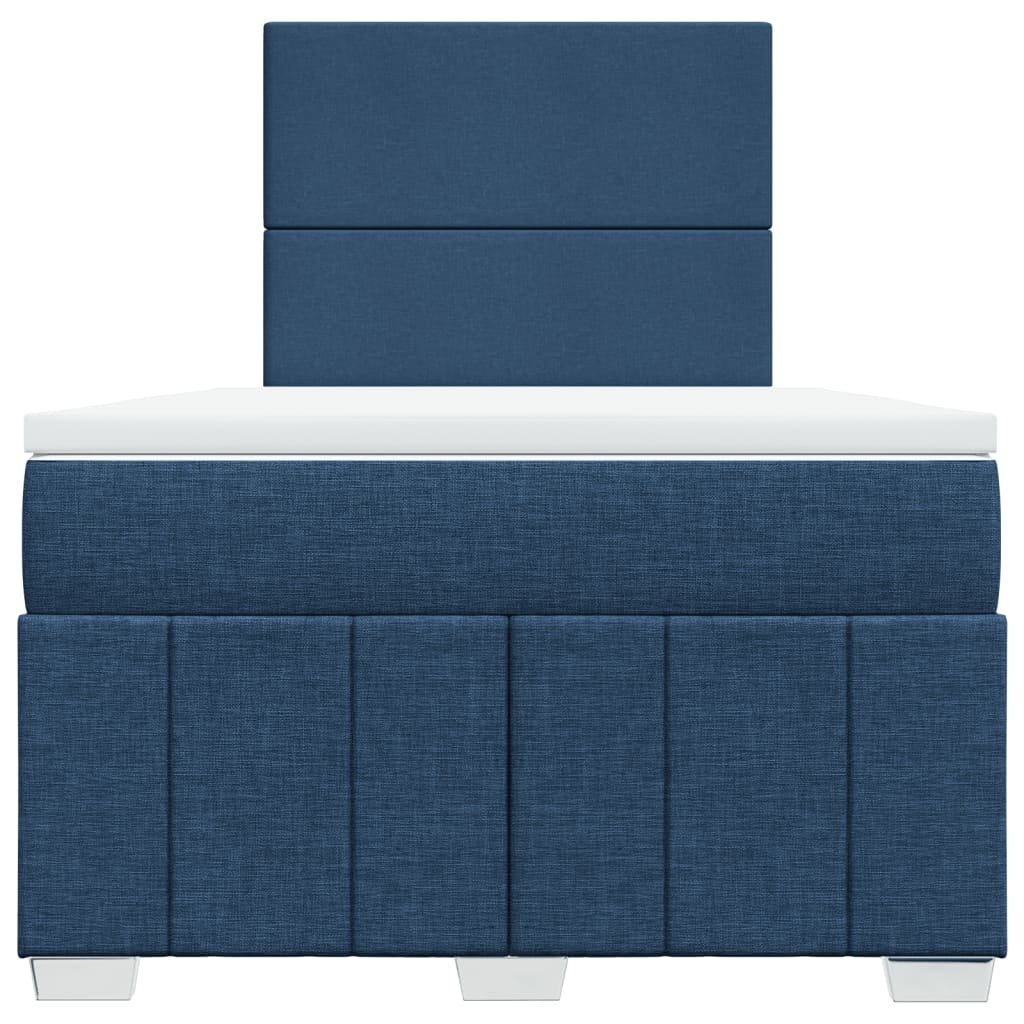 Boxspring met matras stof blauw 120x190 cm is nu te koop bij PeponiXL, paradijselijk wonen!