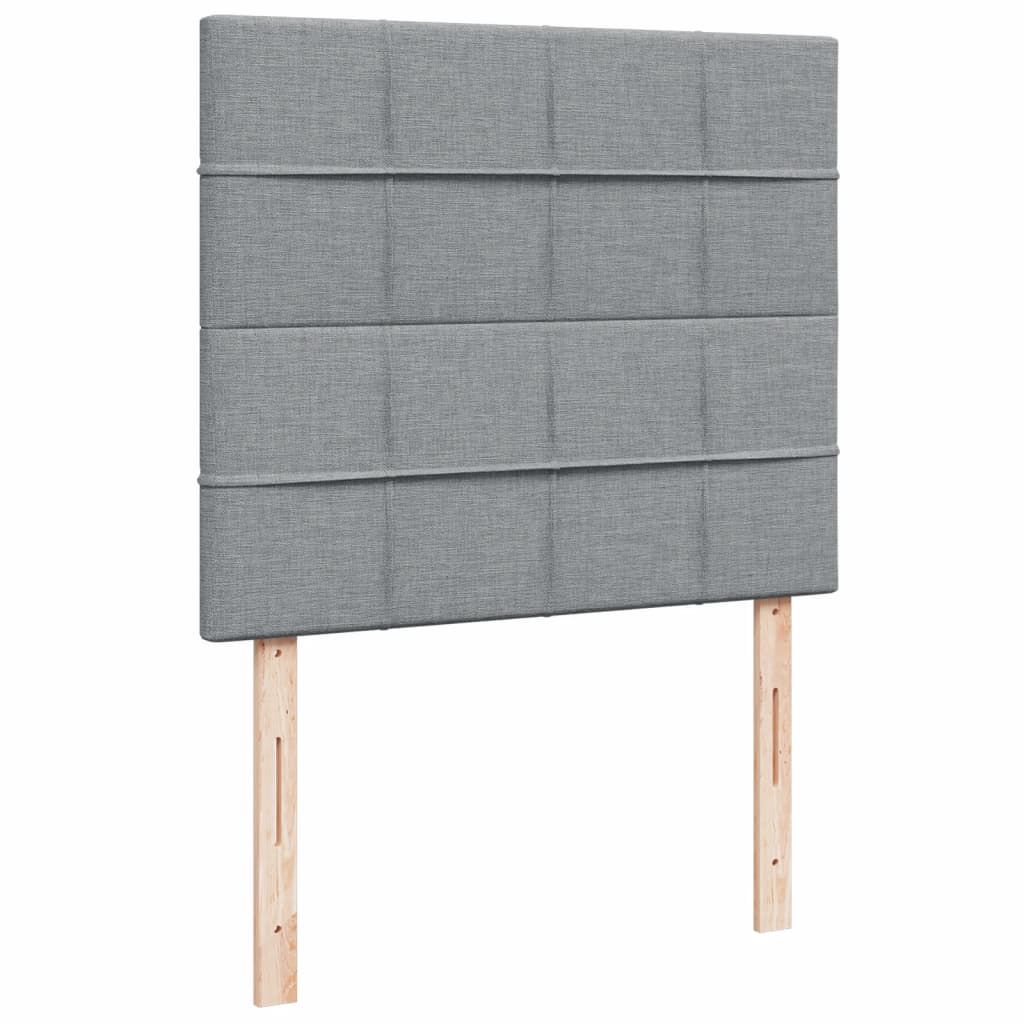 Boxspring met matras stof lichtgrijs 120x190 cm is nu te koop bij PeponiXL, paradijselijk wonen!