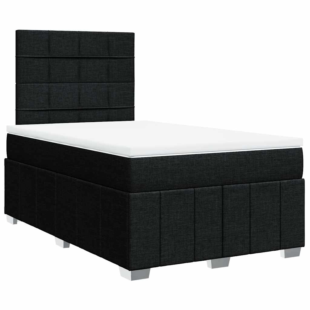 Boxspring met matras stof zwart 120x190 cm is nu te koop bij PeponiXL, paradijselijk wonen!