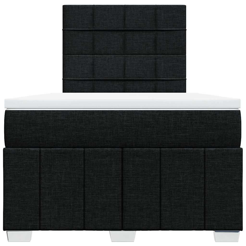 Boxspring met matras stof zwart 120x190 cm is nu te koop bij PeponiXL, paradijselijk wonen!