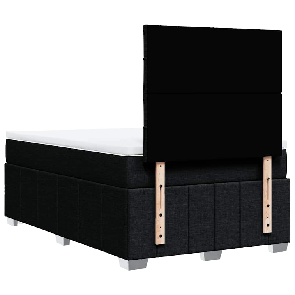 Boxspring met matras stof zwart 120x190 cm is nu te koop bij PeponiXL, paradijselijk wonen!