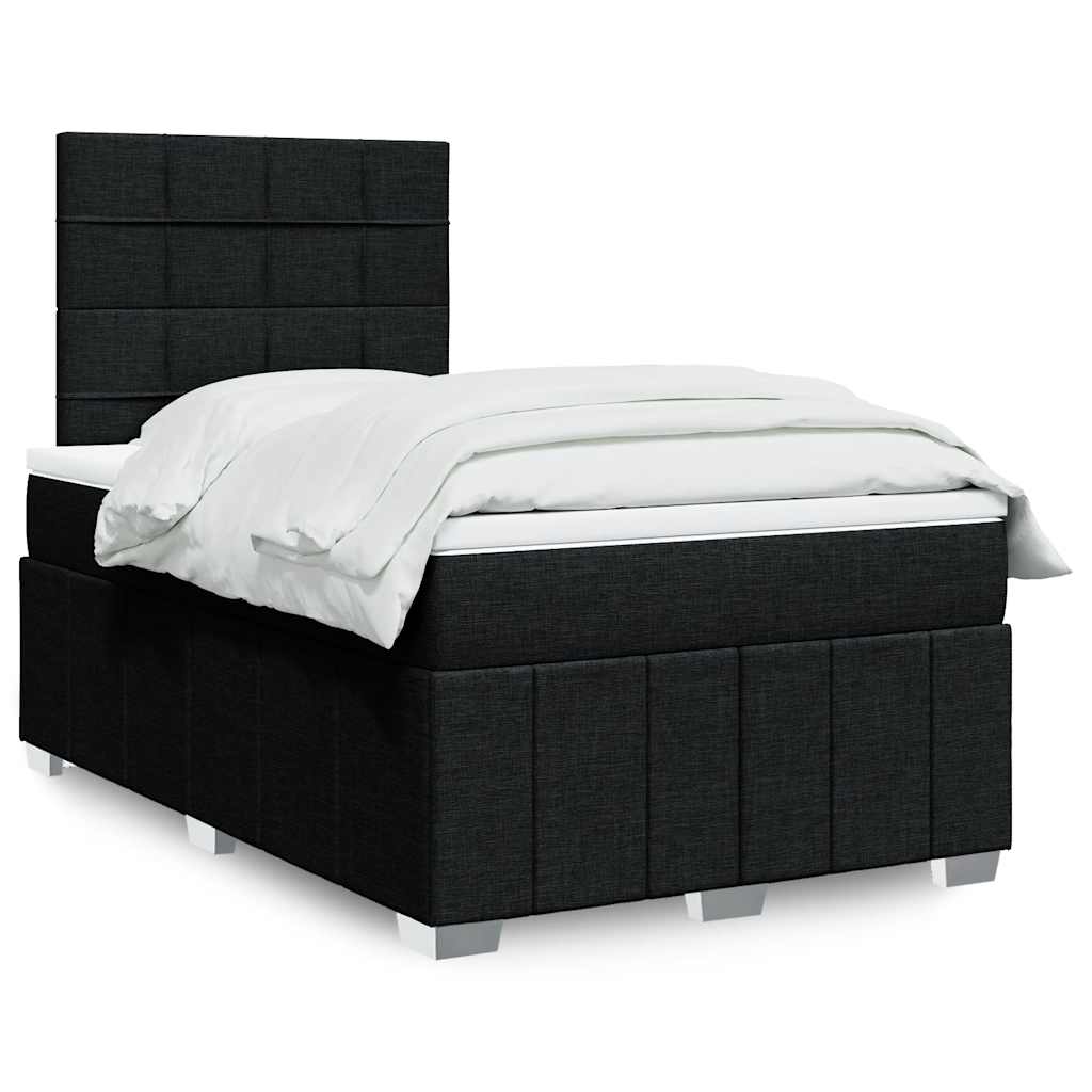 Boxspring met matras stof zwart 120x190 cm is nu te koop bij PeponiXL, paradijselijk wonen!