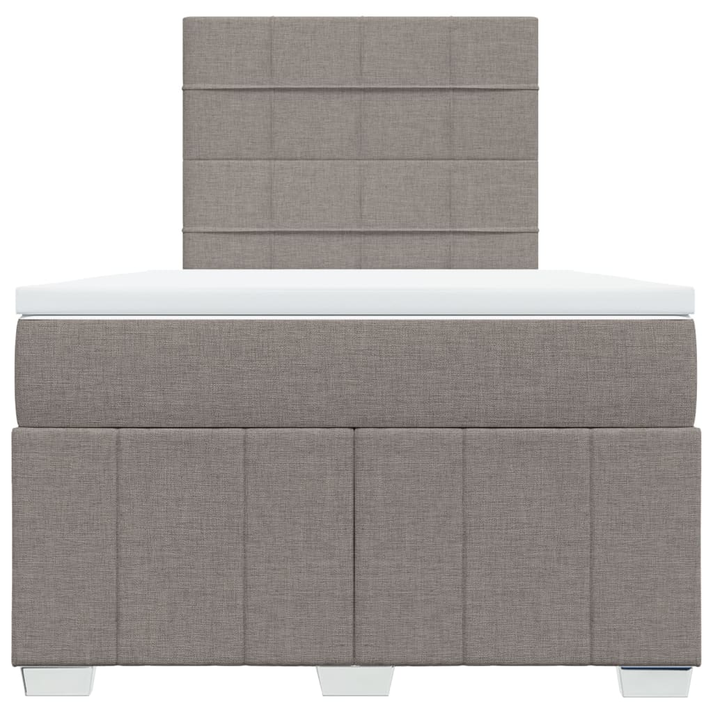 Boxspring met matras stof taupe 120x190 cm is nu te koop bij PeponiXL, paradijselijk wonen!