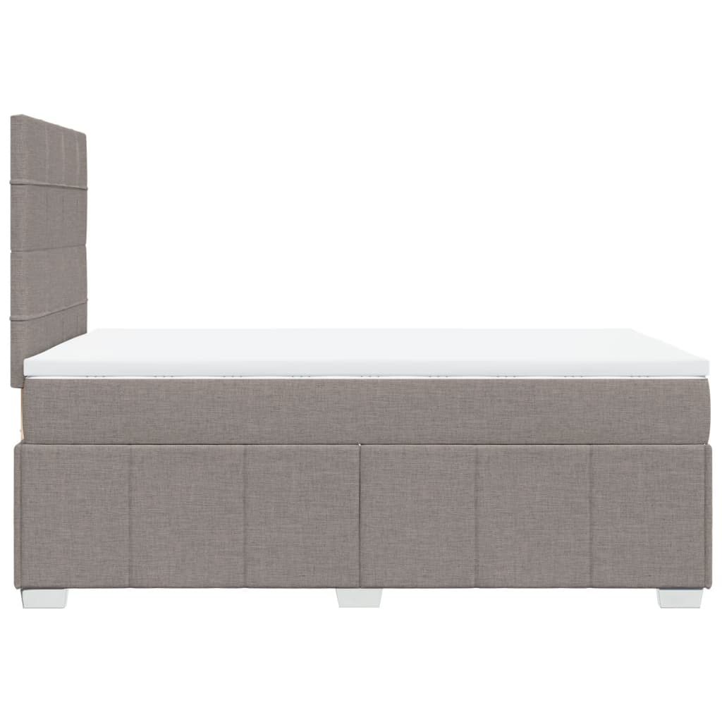 Boxspring met matras stof taupe 120x190 cm is nu te koop bij PeponiXL, paradijselijk wonen!