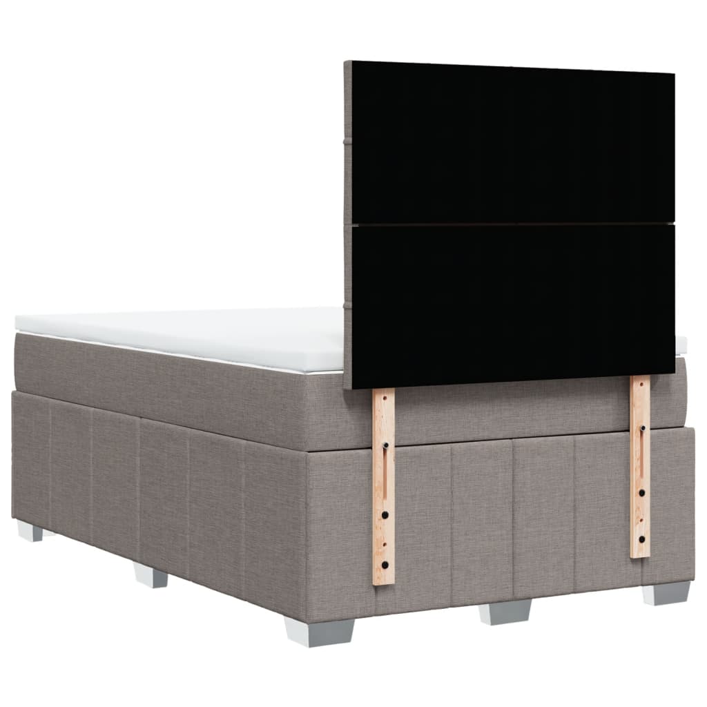 Boxspring met matras stof taupe 120x190 cm is nu te koop bij PeponiXL, paradijselijk wonen!