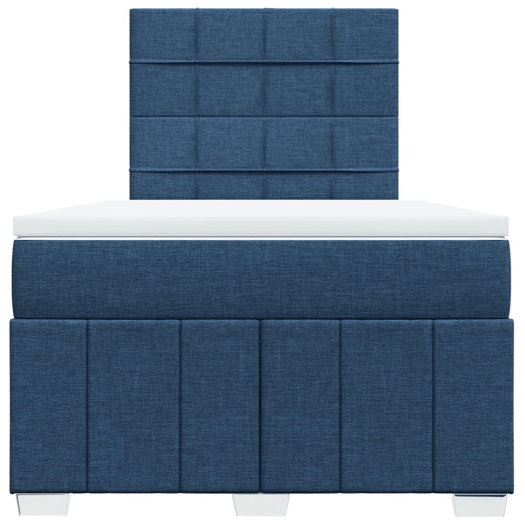 Boxspring met matras stof blauw 120x190 cm is nu te koop bij PeponiXL, paradijselijk wonen!