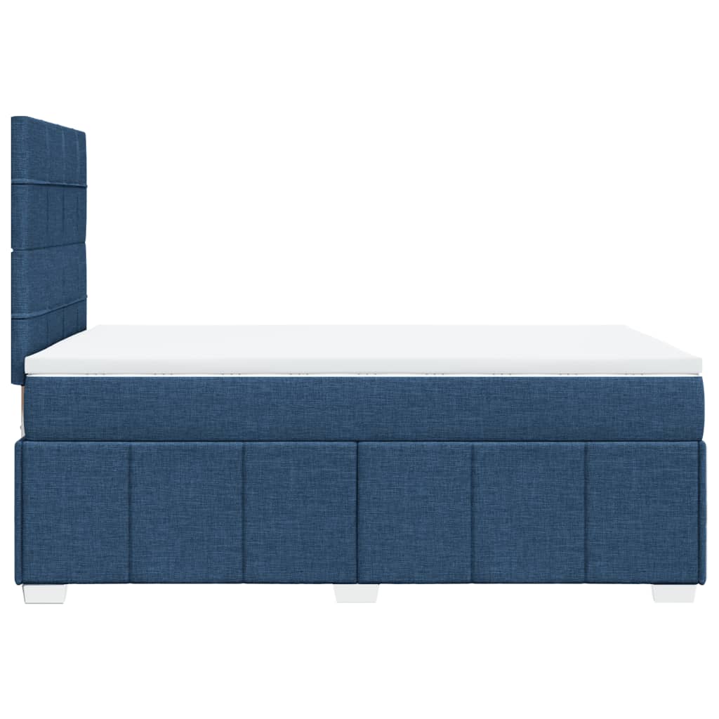 Boxspring met matras stof blauw 120x190 cm is nu te koop bij PeponiXL, paradijselijk wonen!