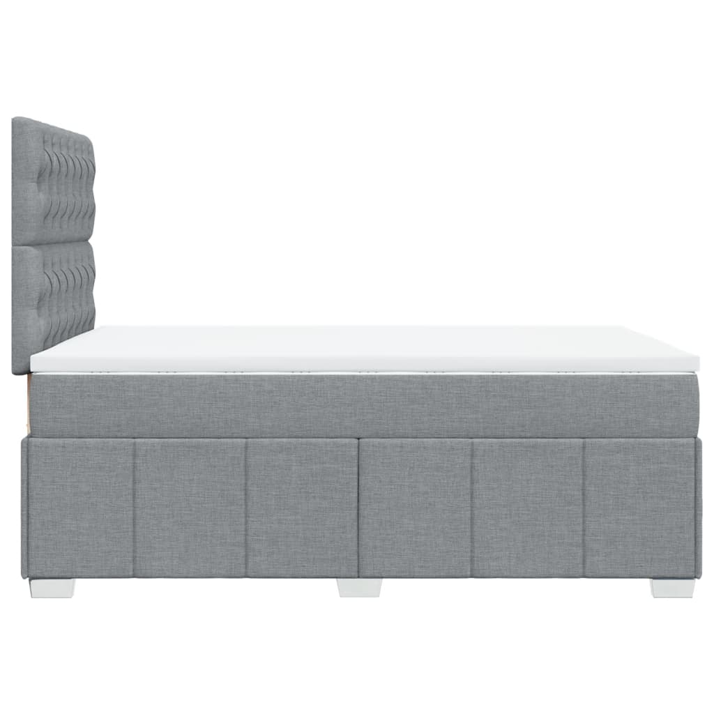 Boxspring met matras stof lichtgrijs 120x190 cm is nu te koop bij PeponiXL, paradijselijk wonen!