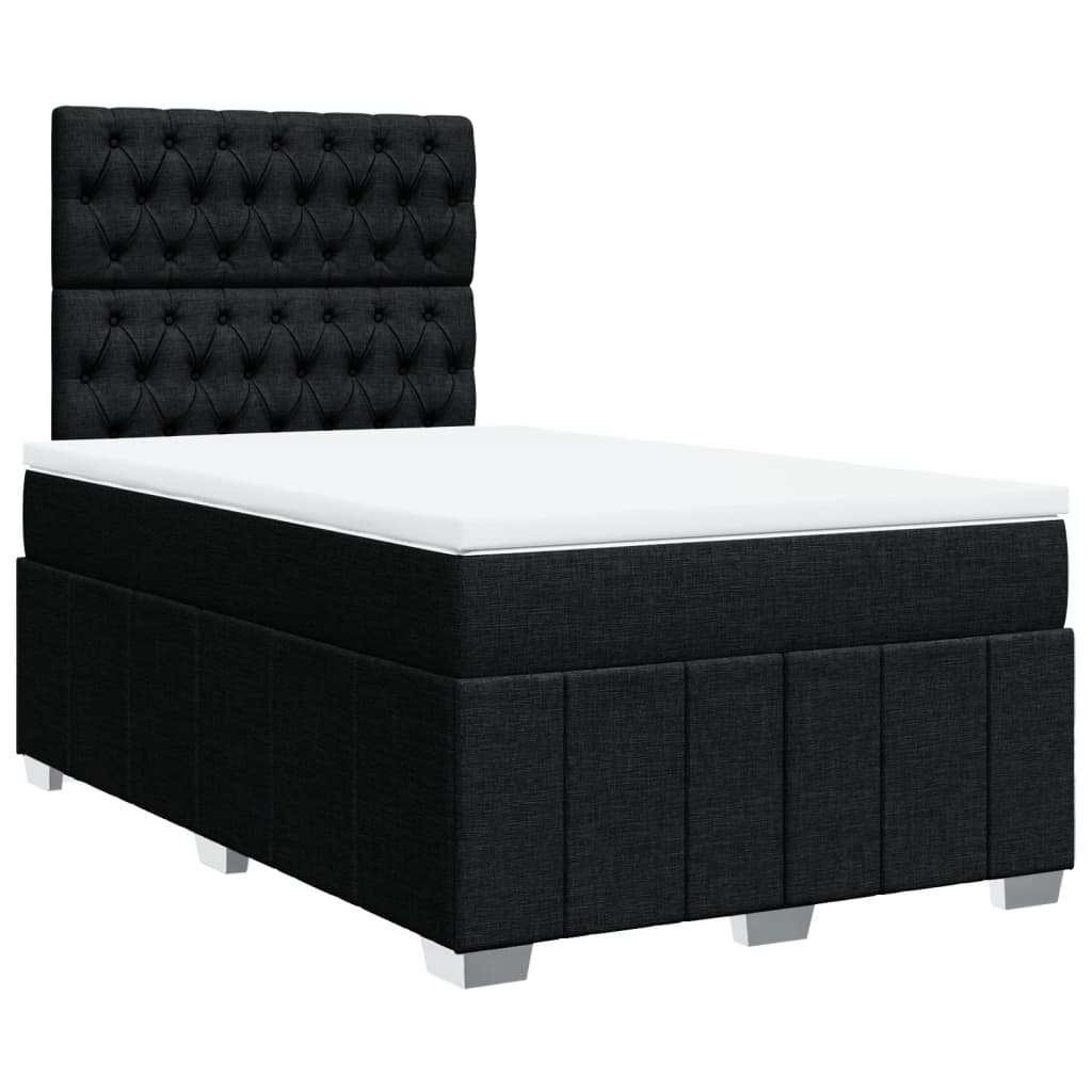 Boxspring met matras stof zwart 120x190 cm is nu te koop bij PeponiXL, paradijselijk wonen!