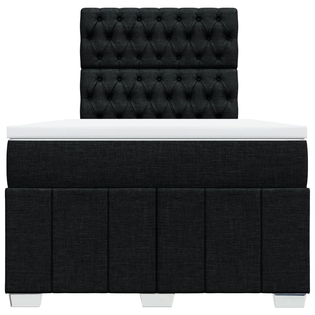 Boxspring met matras stof zwart 120x190 cm is nu te koop bij PeponiXL, paradijselijk wonen!