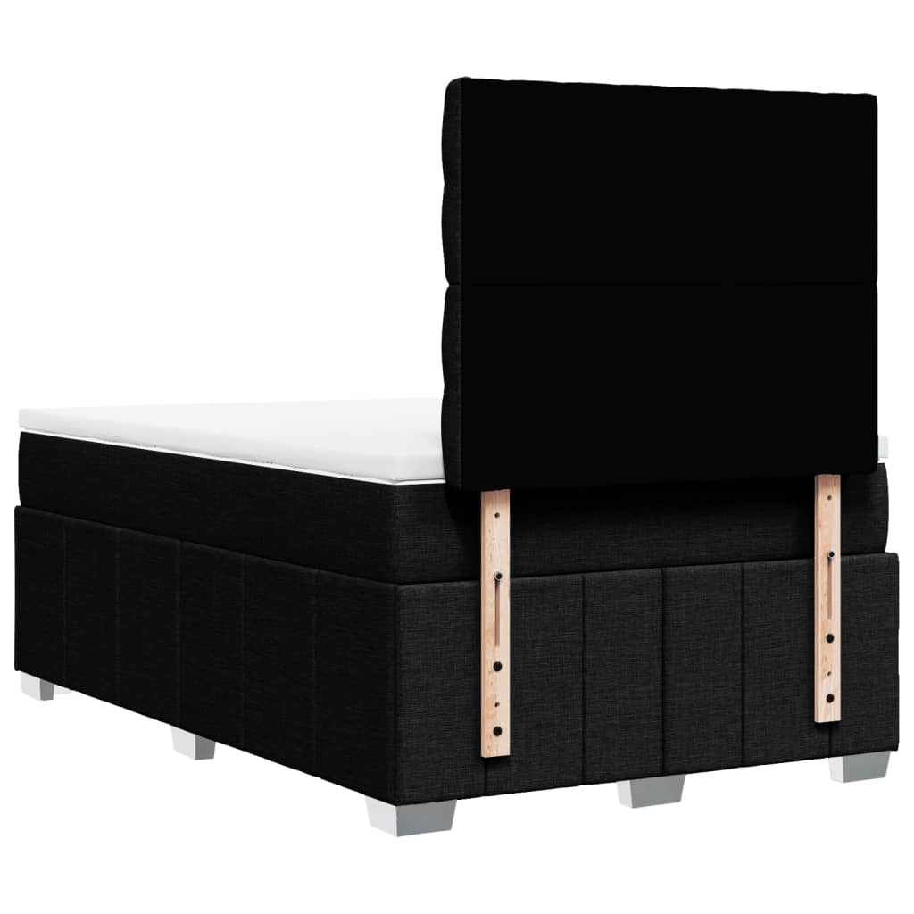 Boxspring met matras stof zwart 120x190 cm is nu te koop bij PeponiXL, paradijselijk wonen!