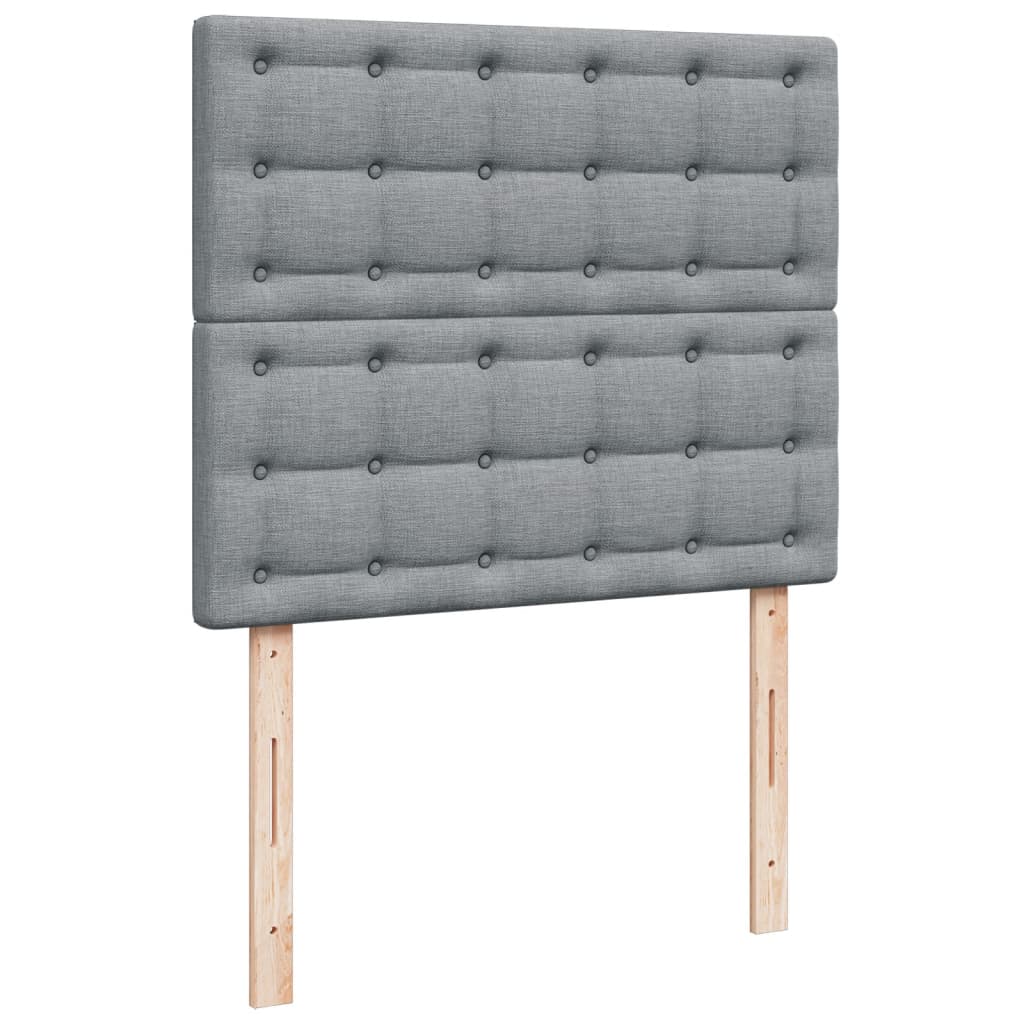 Boxspring met matras stof lichtgrijs 120x190 cm is nu te koop bij PeponiXL, paradijselijk wonen!