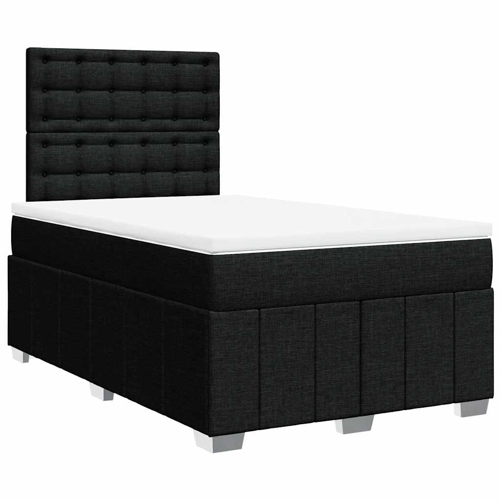 Boxspring met matras stof zwart 120x190 cm is nu te koop bij PeponiXL, paradijselijk wonen!