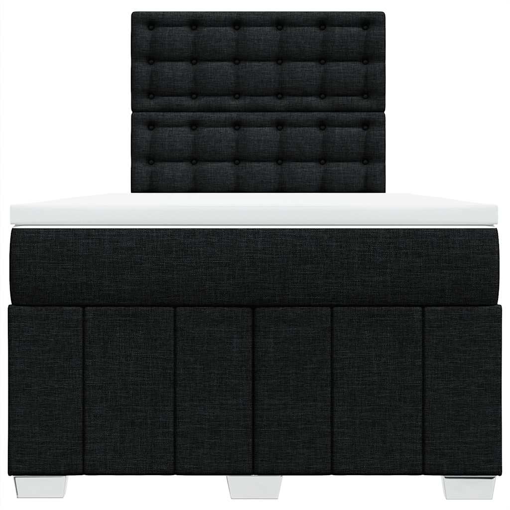 Boxspring met matras stof zwart 120x190 cm is nu te koop bij PeponiXL, paradijselijk wonen!