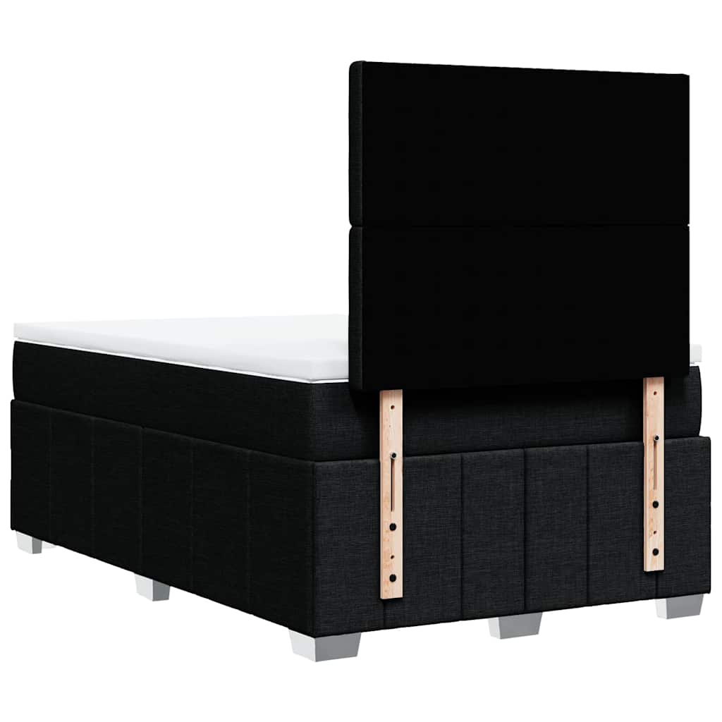 Boxspring met matras stof zwart 120x190 cm is nu te koop bij PeponiXL, paradijselijk wonen!