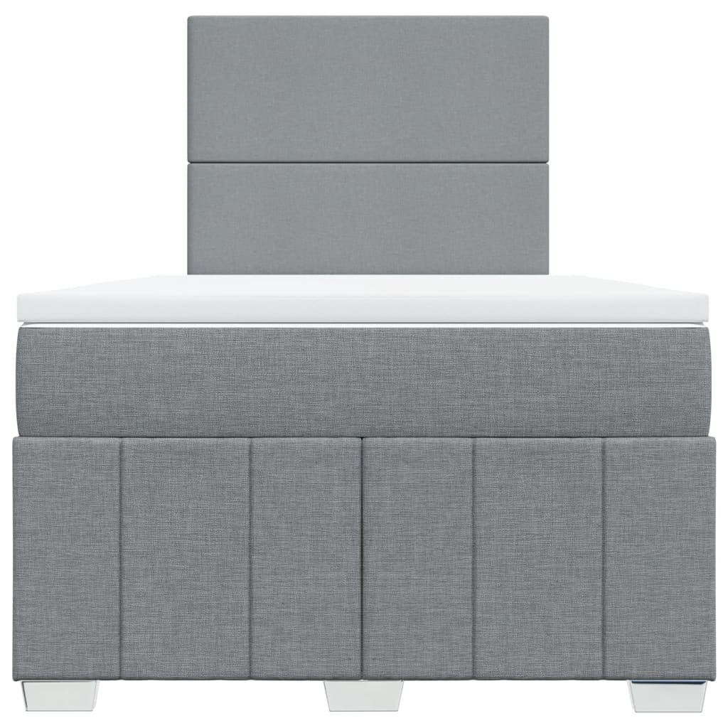 Boxspring met matras stof lichtgrijs 120x200 cm is nu te koop bij PeponiXL, paradijselijk wonen!