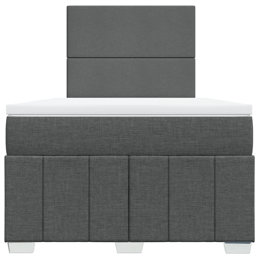 Boxspring met matras stof donkergrijs 120x200 cm is nu te koop bij PeponiXL, paradijselijk wonen!