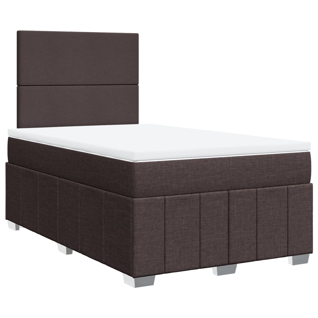 Boxspring met matras stof donkerbruin 120x200 cm is nu te koop bij PeponiXL, paradijselijk wonen!