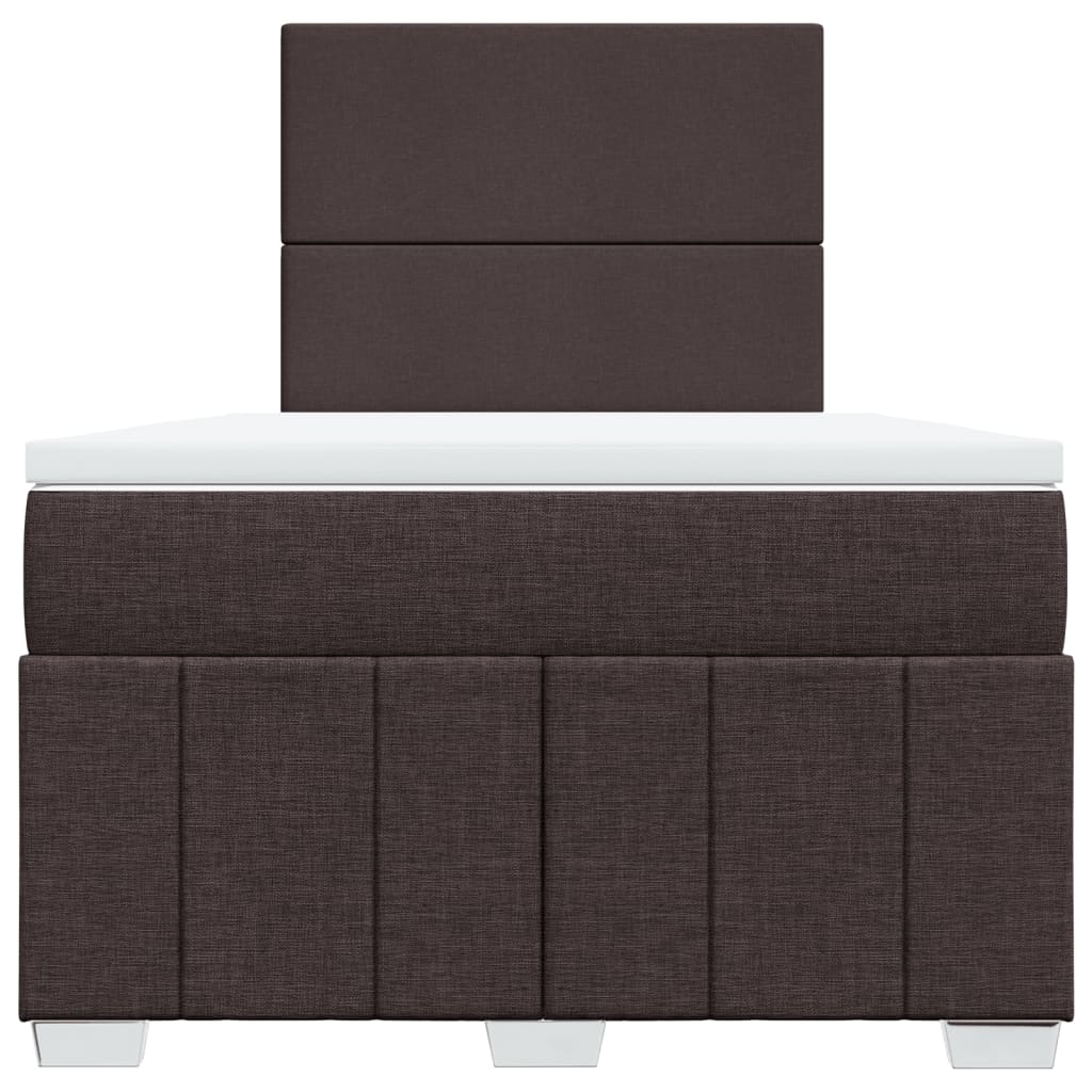 Boxspring met matras stof donkerbruin 120x200 cm is nu te koop bij PeponiXL, paradijselijk wonen!