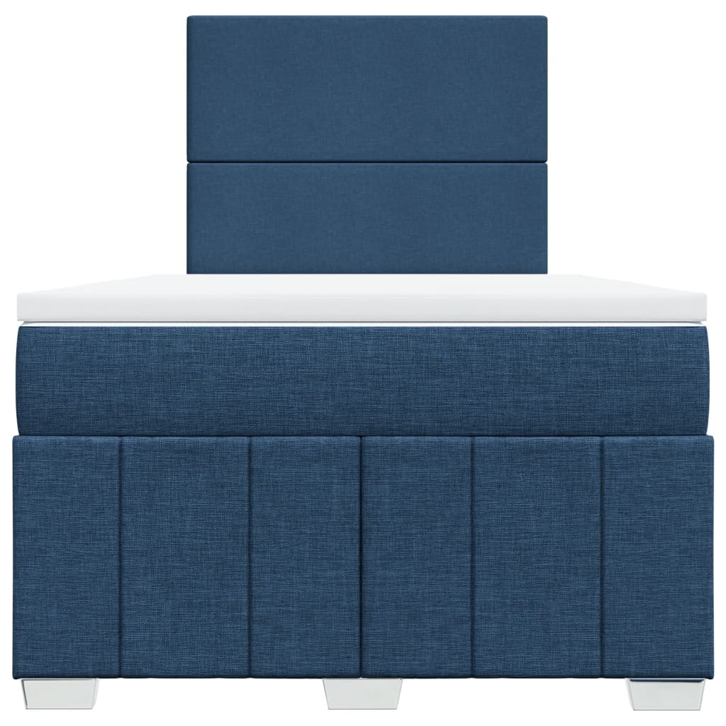Boxspring met matras stof blauw 120x200 cm is nu te koop bij PeponiXL, paradijselijk wonen!