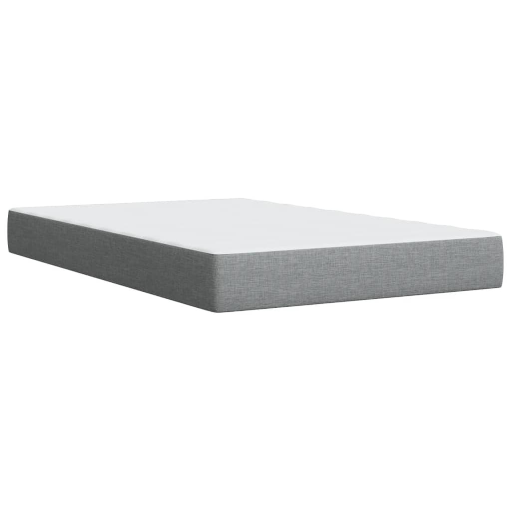 Boxspring met matras stof lichtgrijs 120x200 cm is nu te koop bij PeponiXL, paradijselijk wonen!