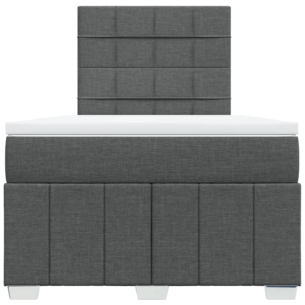 Boxspring met matras stof donkergrijs 120x200 cm is nu te koop bij PeponiXL, paradijselijk wonen!