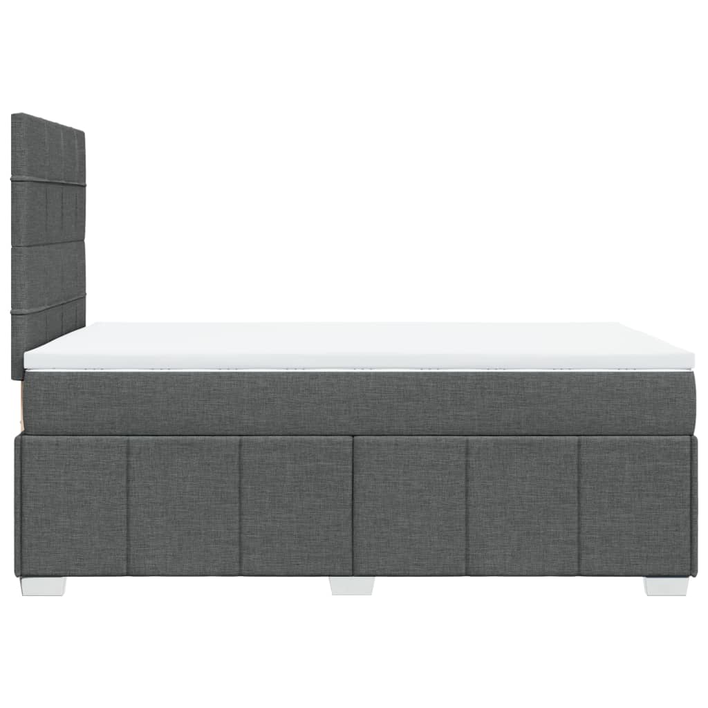 Boxspring met matras stof donkergrijs 120x200 cm is nu te koop bij PeponiXL, paradijselijk wonen!
