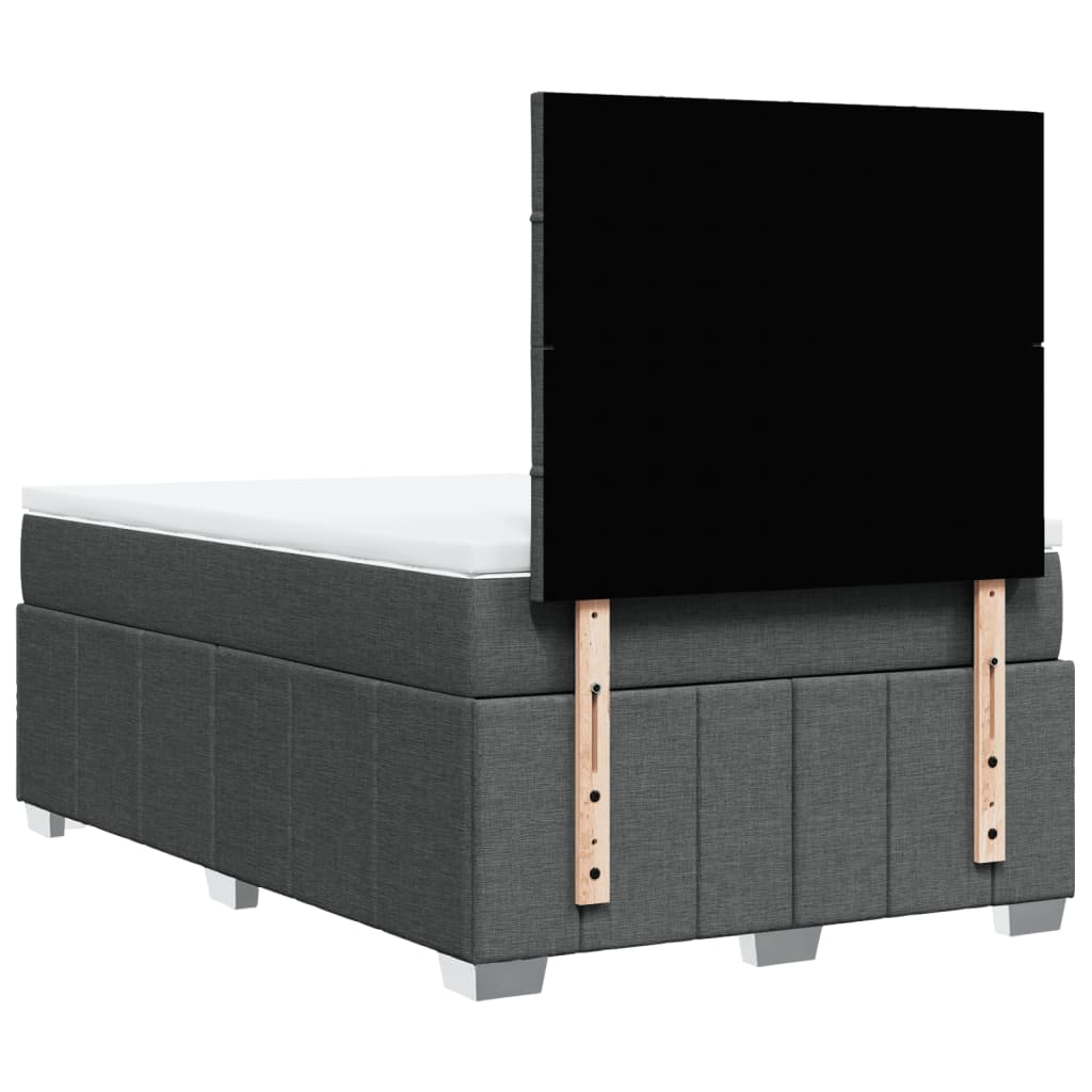 Boxspring met matras stof donkergrijs 120x200 cm is nu te koop bij PeponiXL, paradijselijk wonen!
