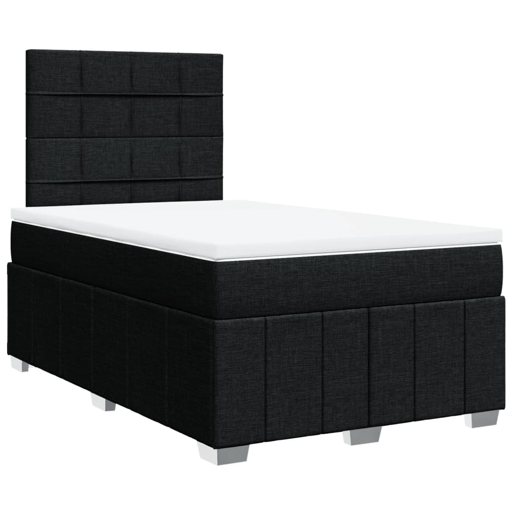 Boxspring met matras stof zwart 120x200 cm is nu te koop bij PeponiXL, paradijselijk wonen!