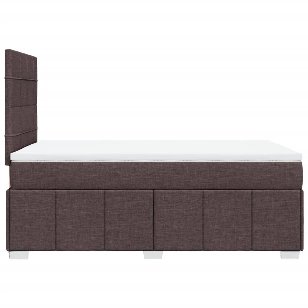 Boxspring met matras stof donkerbruin 120x200 cm is nu te koop bij PeponiXL, paradijselijk wonen!