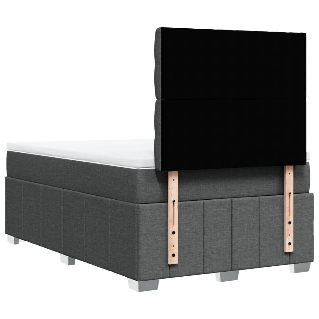 Boxspring met matras stof donkergrijs 120x200 cm is nu te koop bij PeponiXL, paradijselijk wonen!