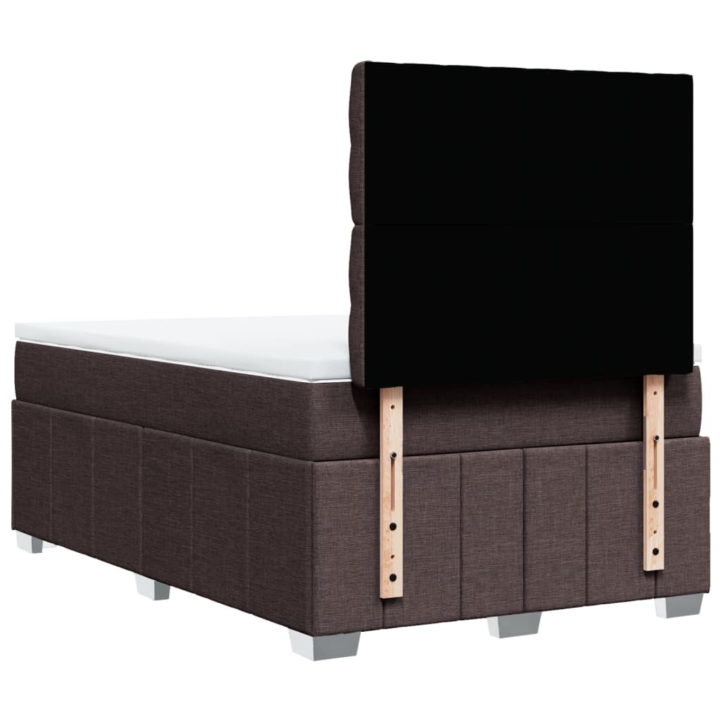 Boxspring met matras stof donkerbruin 120x200 cm is nu te koop bij PeponiXL, paradijselijk wonen!