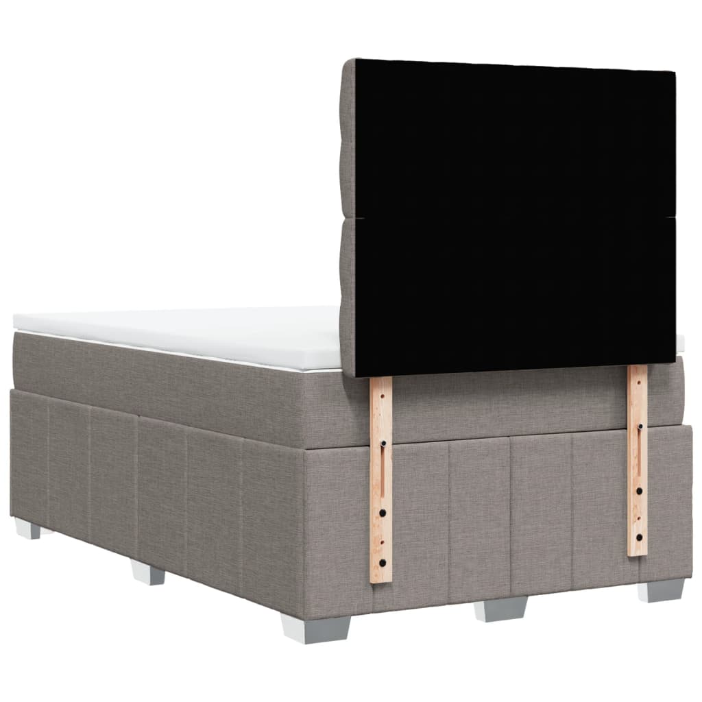 Boxspring met matras stof taupe 120x200 cm