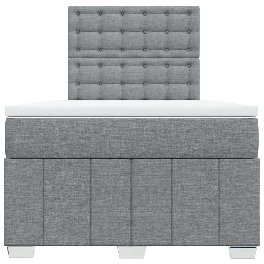 Boxspring met matras stof lichtgrijs 120x200 cm is nu te koop bij PeponiXL, paradijselijk wonen!