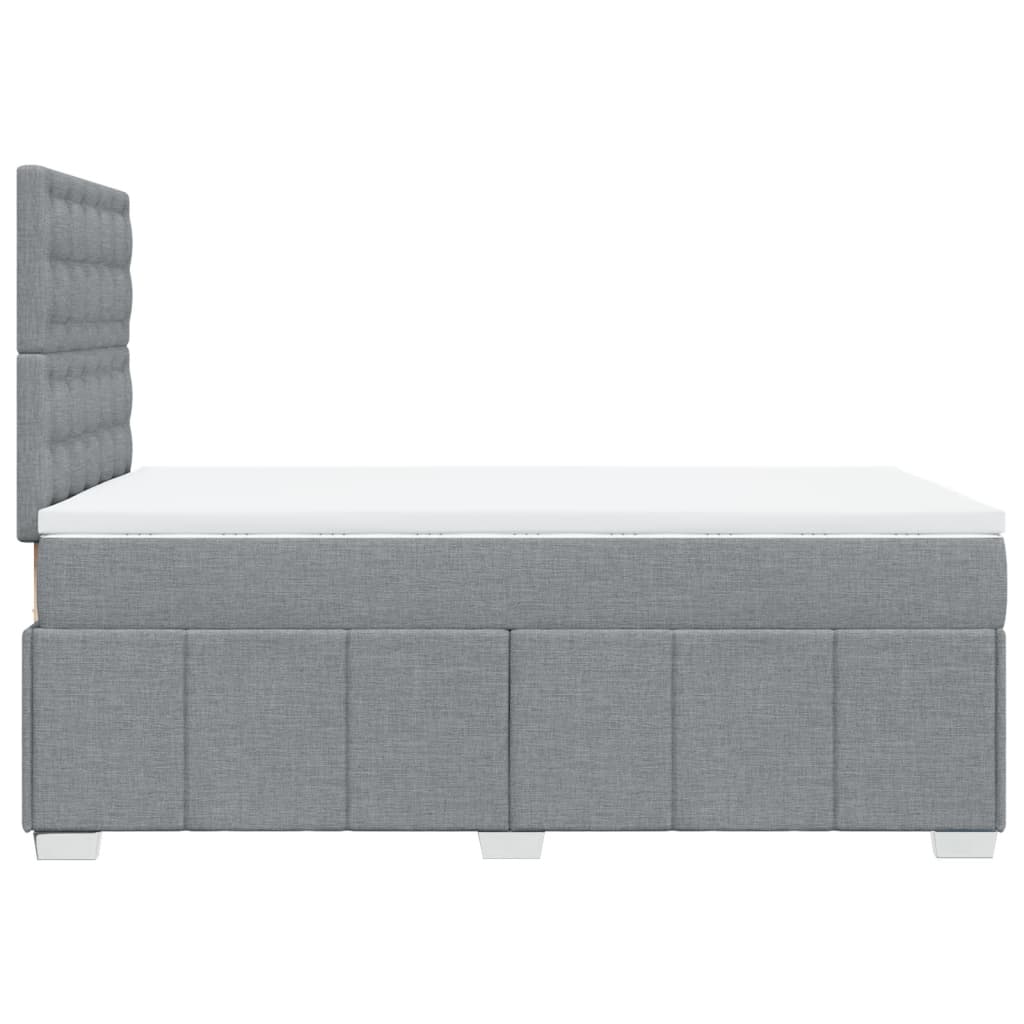 Boxspring met matras stof lichtgrijs 120x200 cm is nu te koop bij PeponiXL, paradijselijk wonen!