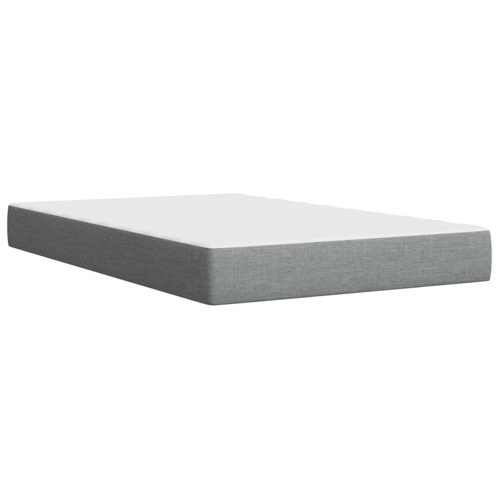Boxspring met matras stof lichtgrijs 120x200 cm is nu te koop bij PeponiXL, paradijselijk wonen!