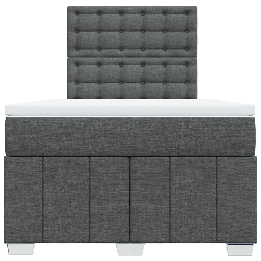 Boxspring met matras stof donkergrijs 120x200 cm is nu te koop bij PeponiXL, paradijselijk wonen!